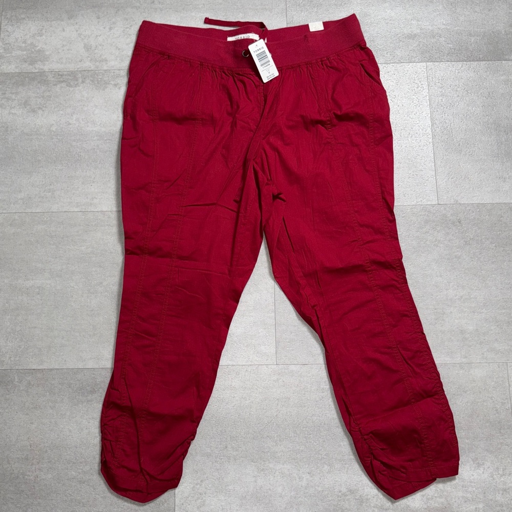 Torrid Vibrant Red Drawstring Pants